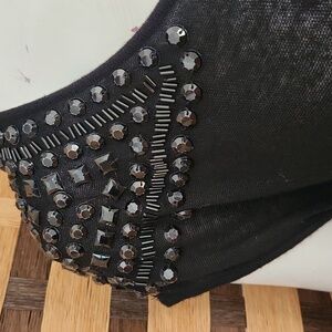 Bebe embellished shoulder top